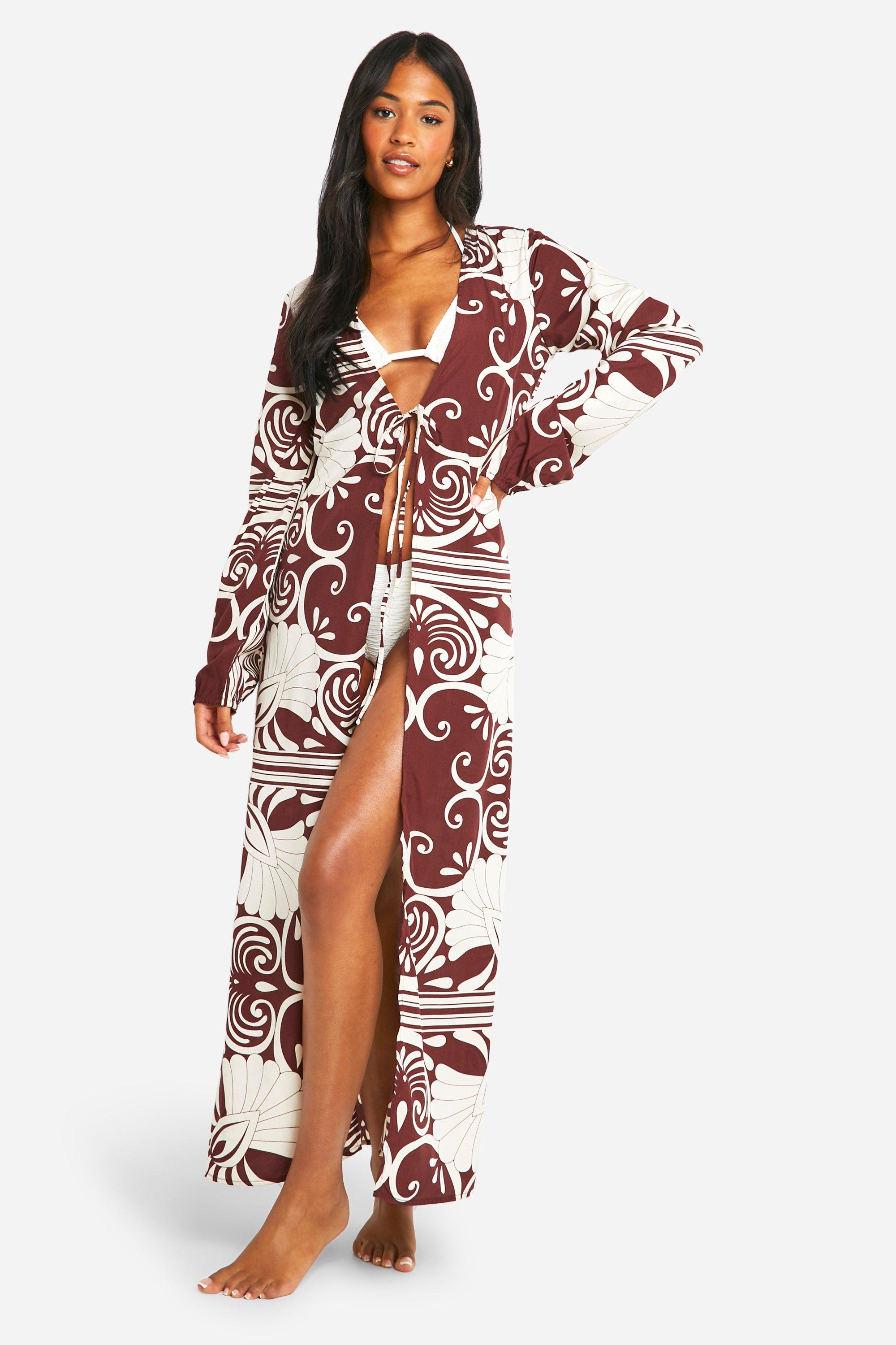 Tall Abstract Maxi Beach Cover Up